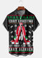 Men's Christmas Funny Graphic Short Sleeve Hawaiian Shirt
